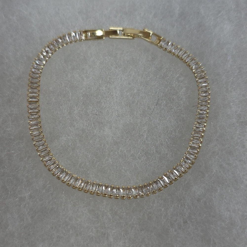 Gold Women's Tennis Bracelet